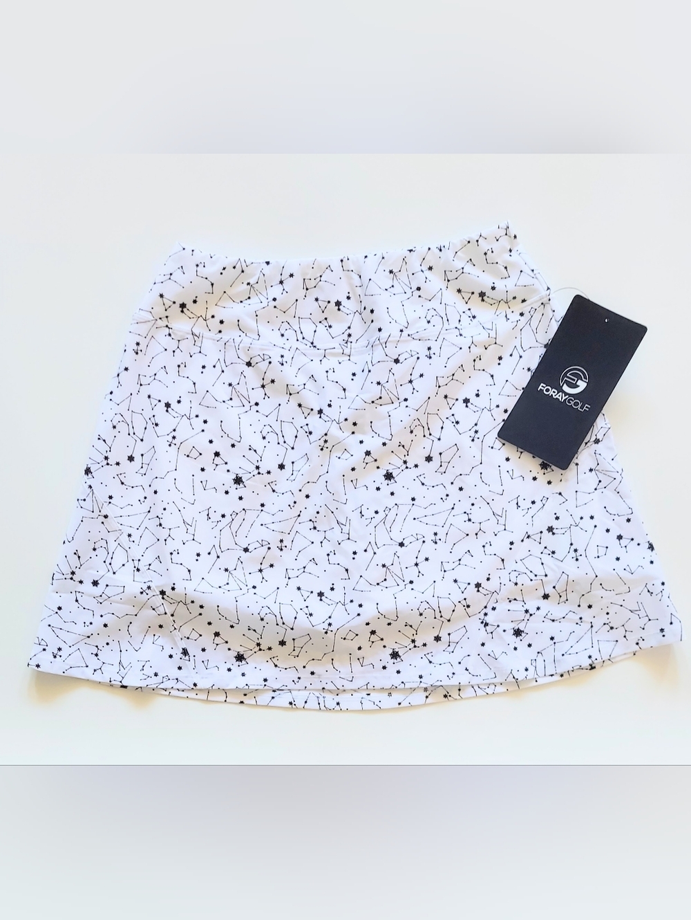 Foray Golf Constellation Star Golf Skort Black White Size Small NWT